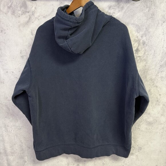 Vintage Foot Locker Hoodie Sweatshirt Mens 2XL Navy Blue Blank Sportswear - Picture 2 of 11